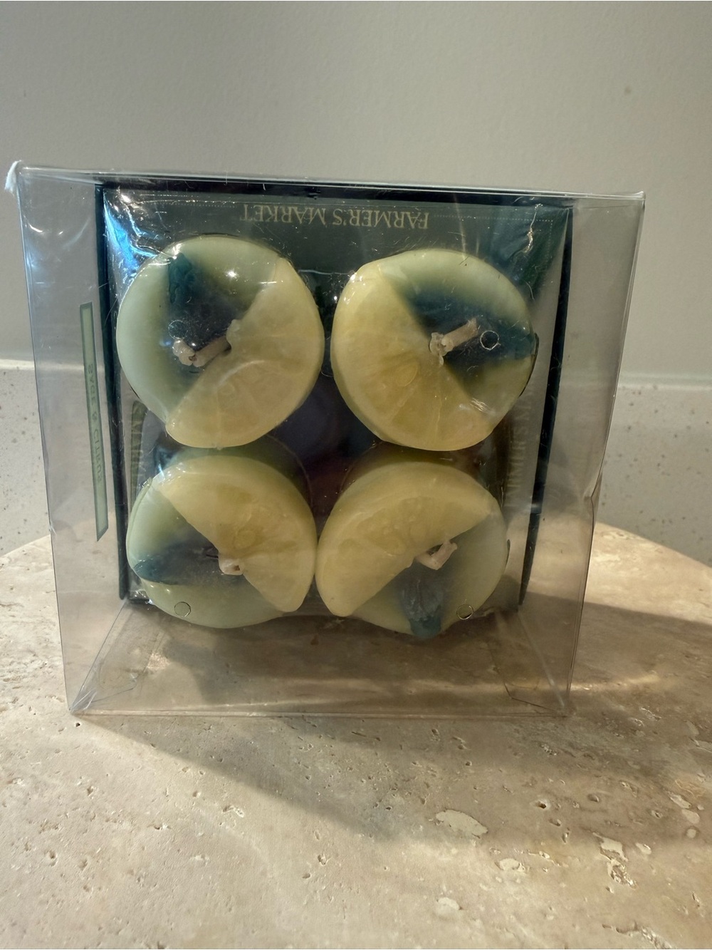 Yankee Candle Green and Cream Votive Candle Set